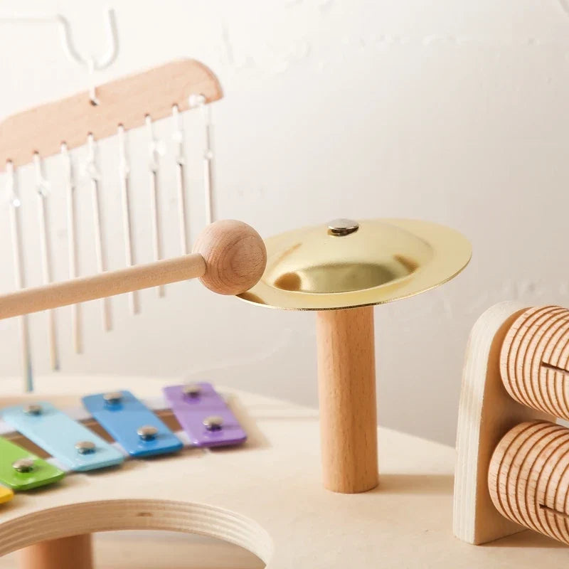 Musical xylophone table with bells for baby sensory play
