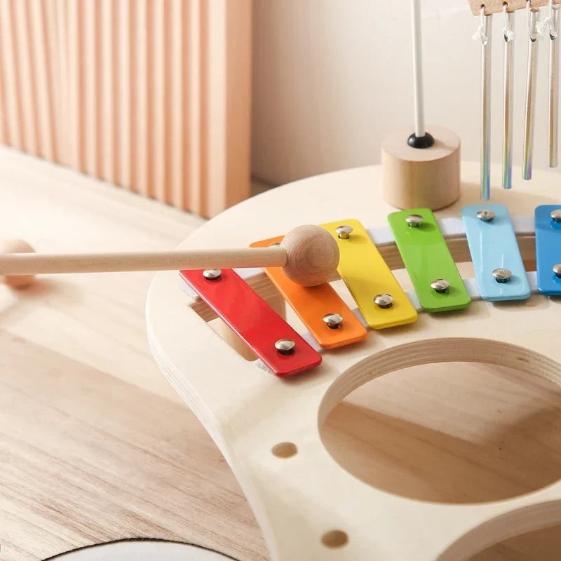 Musical xylophone table with bells for baby sensory play