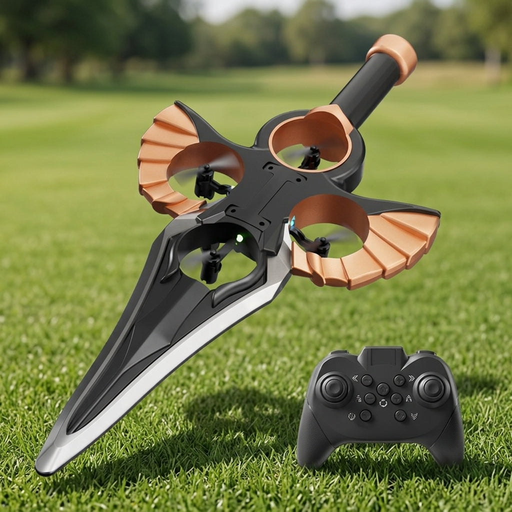 Flying sword toy with gesture control and remote flight - light pink
