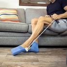 Sock aid device with ergonomic handle for easy dressing