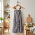 Kitchen Apron Adjustable Unisex Front Split Pockets - gray