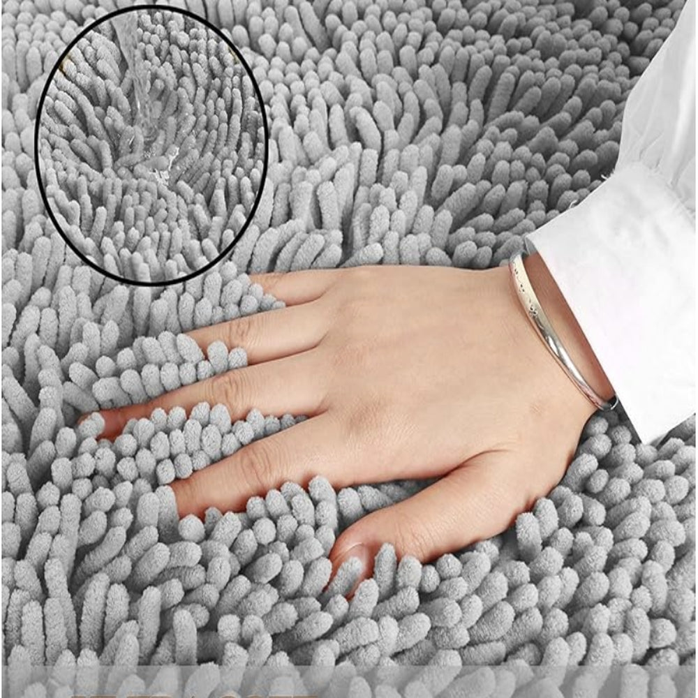 Bath Mat Chenille Non Slip Bathroom Rug