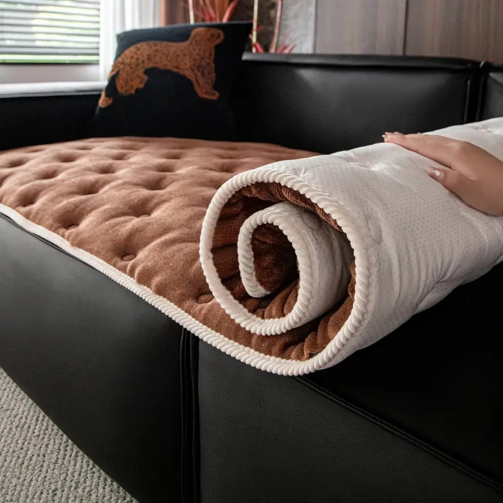 Sofa Cover Quilted Button Living Room