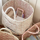 Storage Basket Floral Quilted Foldable Organiser
