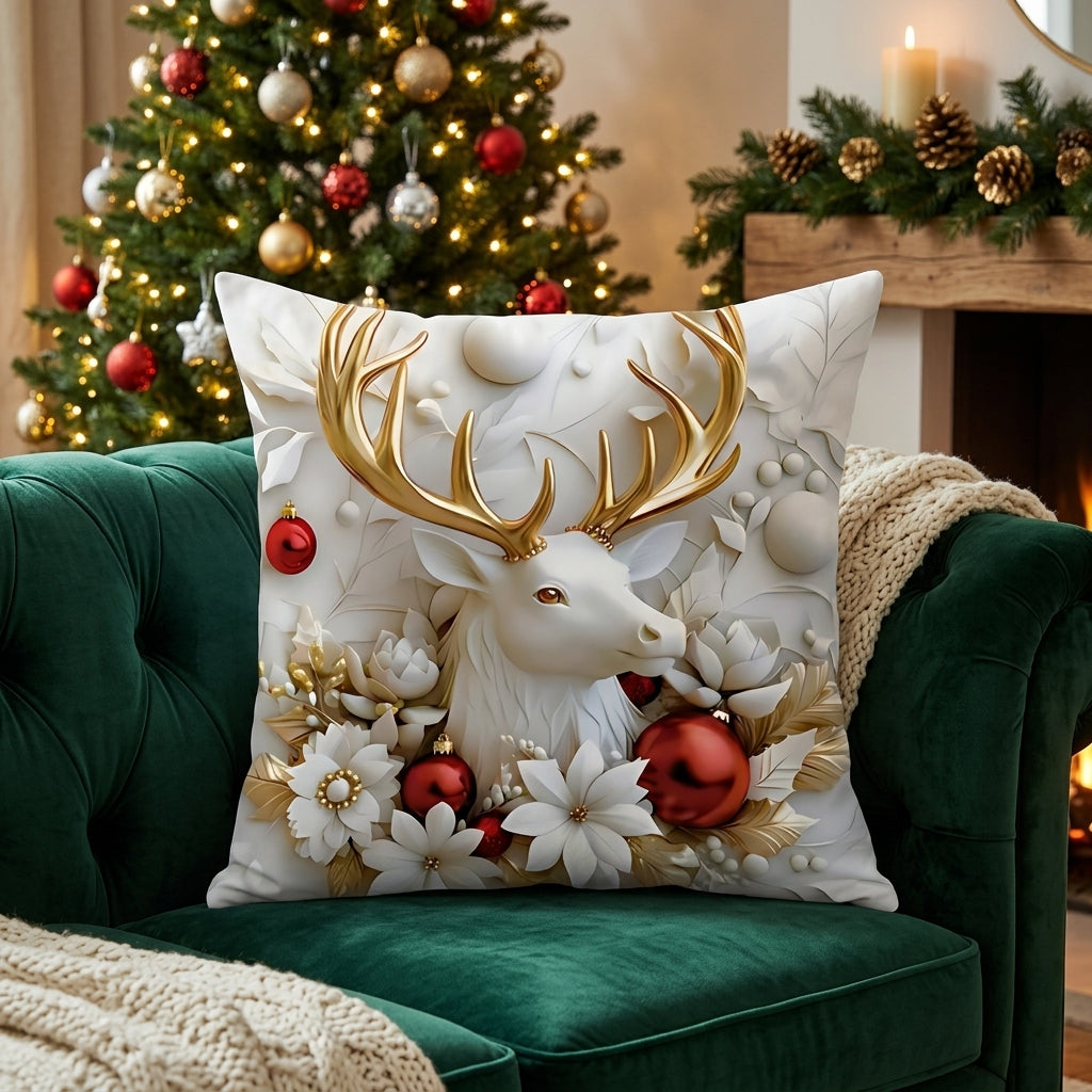 Pillow Covers Festive Christmas Decorative Set of Four