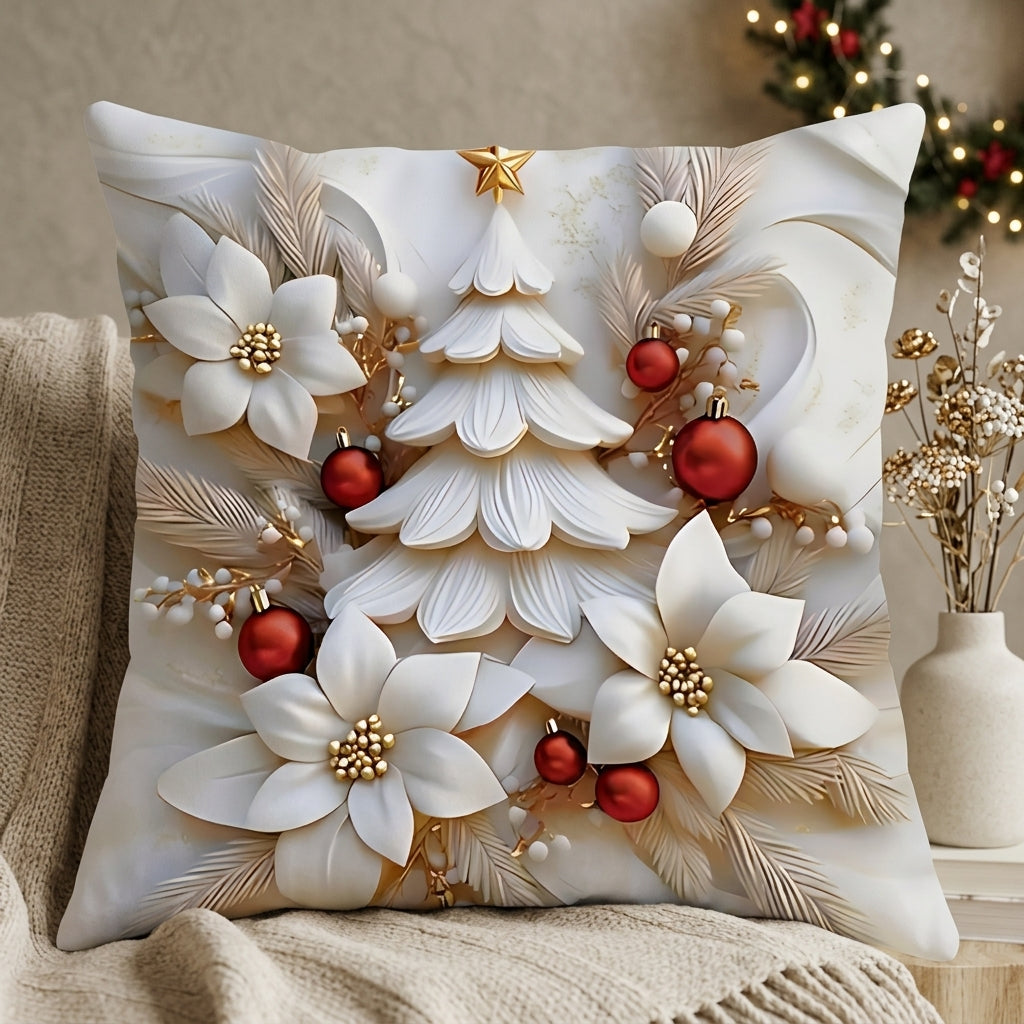 Pillow Covers Festive Christmas Decorative Set of Four