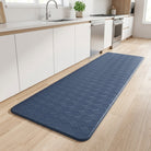 Kitchen Mat Anti Fatigue Cushioned Non Slip Modern - blue