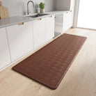 Kitchen Mat Anti Fatigue Cushioned Non Slip Modern - brown