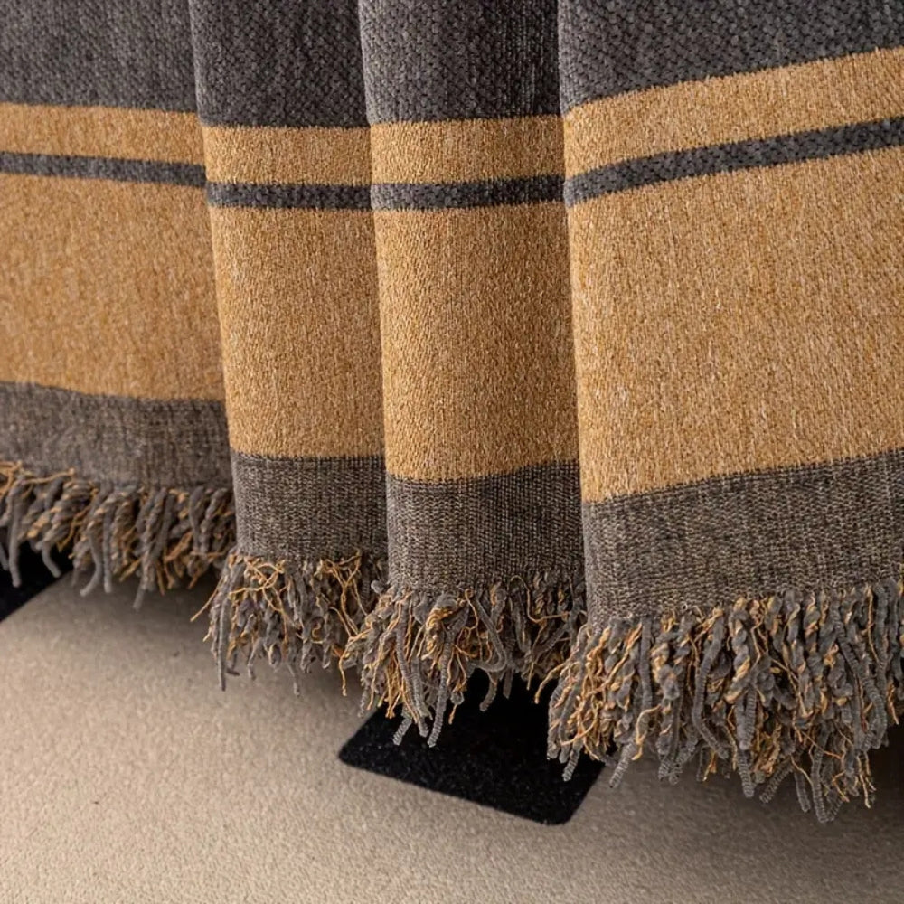 Sofa Cover Reversible Tiger Decorative Fringed Chenille