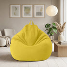 Bean Bag Cover Removable Washable Indoor Seating - yellow