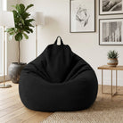Bean Bag Cover Removable Washable Indoor Seating - black