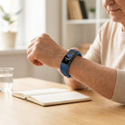 Senior Smartwatch for Health and Fitness Tracking with LED Display - blue