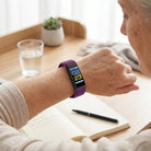 Senior Smartwatch for Health and Fitness Tracking with LED Display - purple