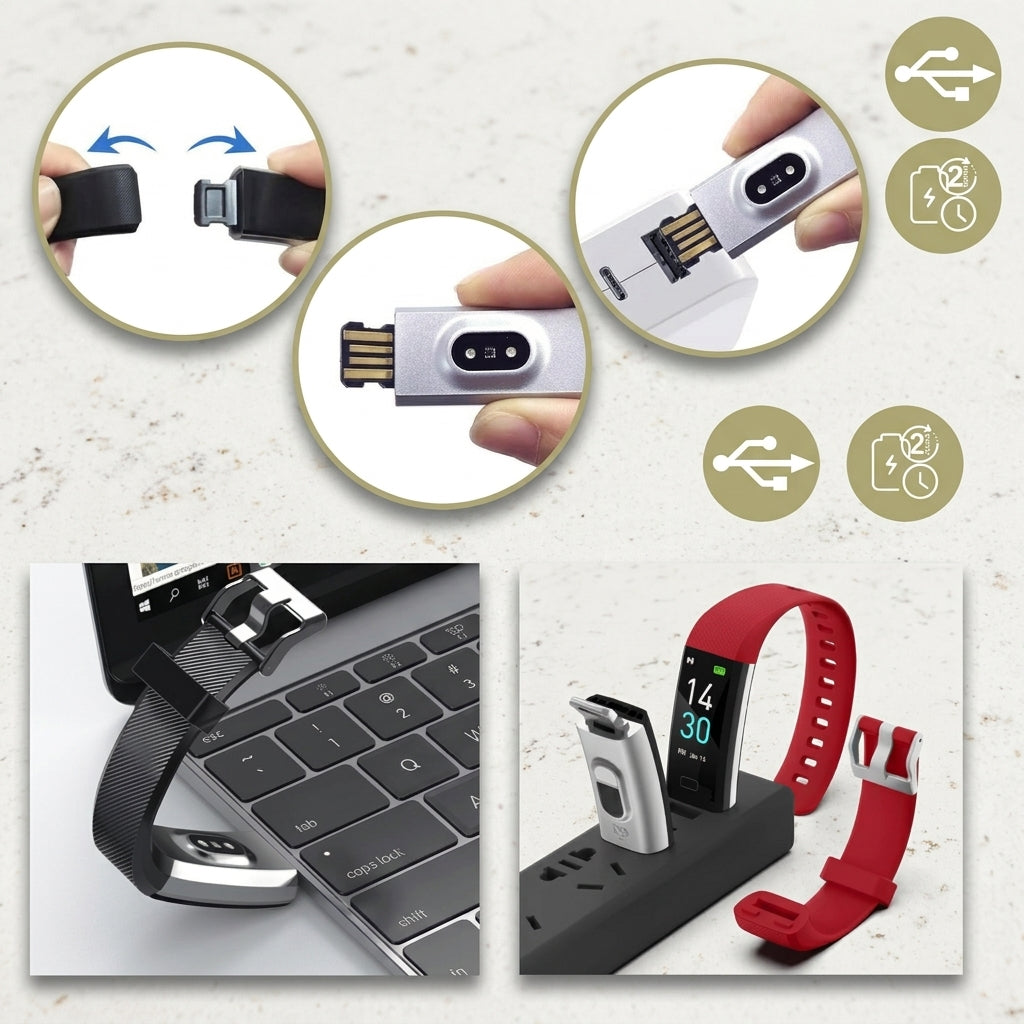 Senior Smartwatch for Health and Fitness Tracking with LED Display