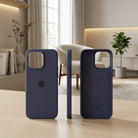 Phone Case Silicone Slim with Magnetic Compatibility and Microfiber Lining - dark blue