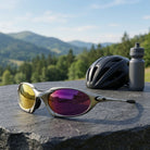 Sport Sunglasses for Men with Polarised Lenses and UV Protection - purple