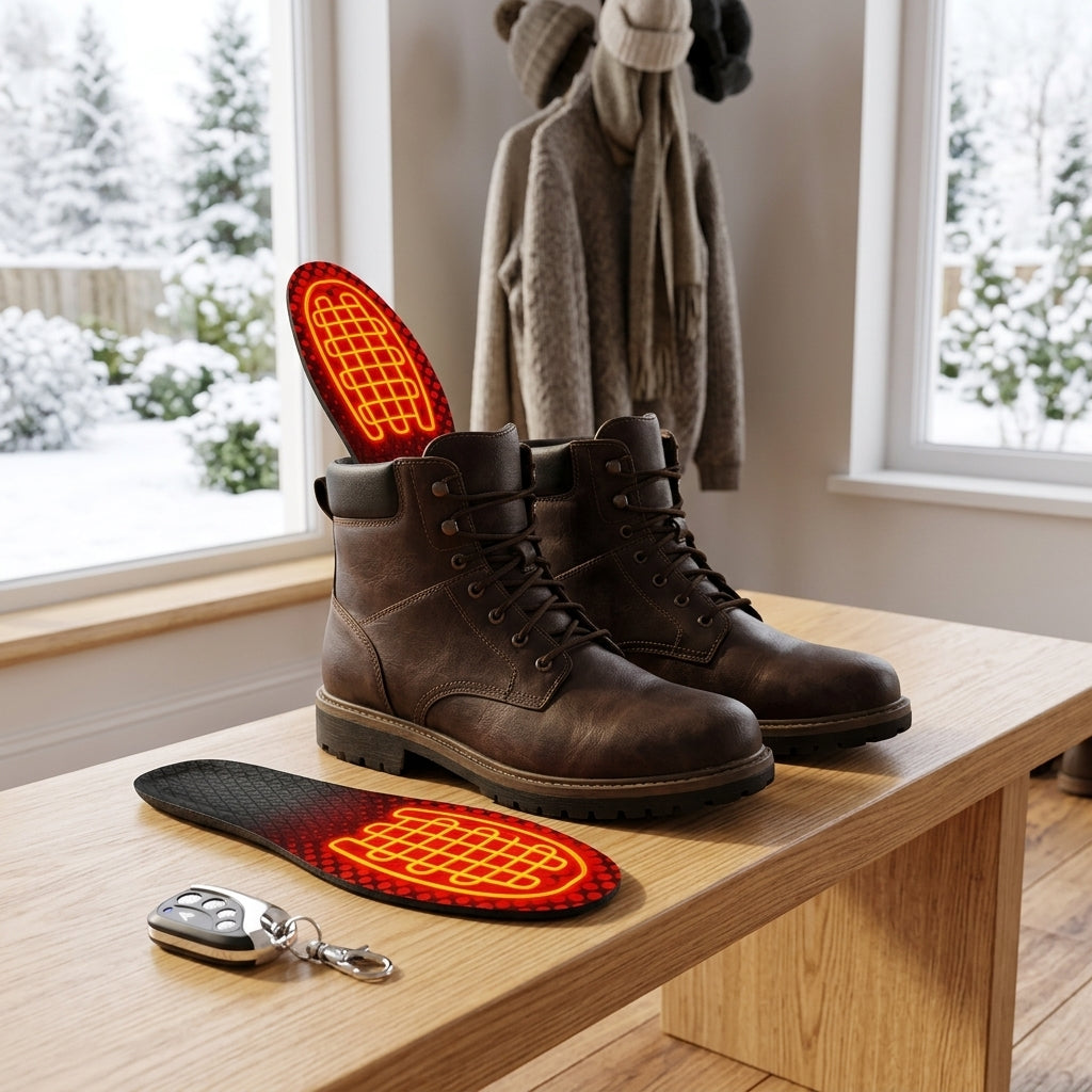 Heated Insoles Wireless Rechargeable with Adjustable Heat Settings