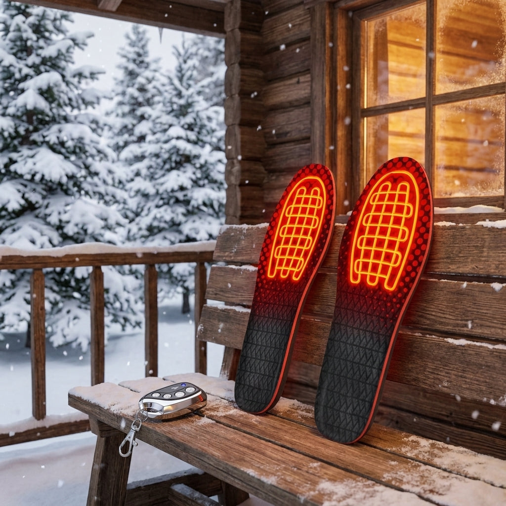 Heated Insoles Wireless Rechargeable with Adjustable Heat Settings