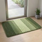 Washable Doormat with Non Slip Base for Entrances - green