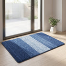 Washable Doormat with Non Slip Base for Entrances - navy blue