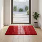 Washable Doormat with Non Slip Base for Entrances - red