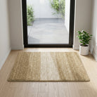 Washable Doormat with Non Slip Base for Entrances - beige