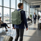Hiking backpack with multiple compartments and zipped pockets