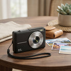 Vintage digital camera with compact design and HD photos - black
