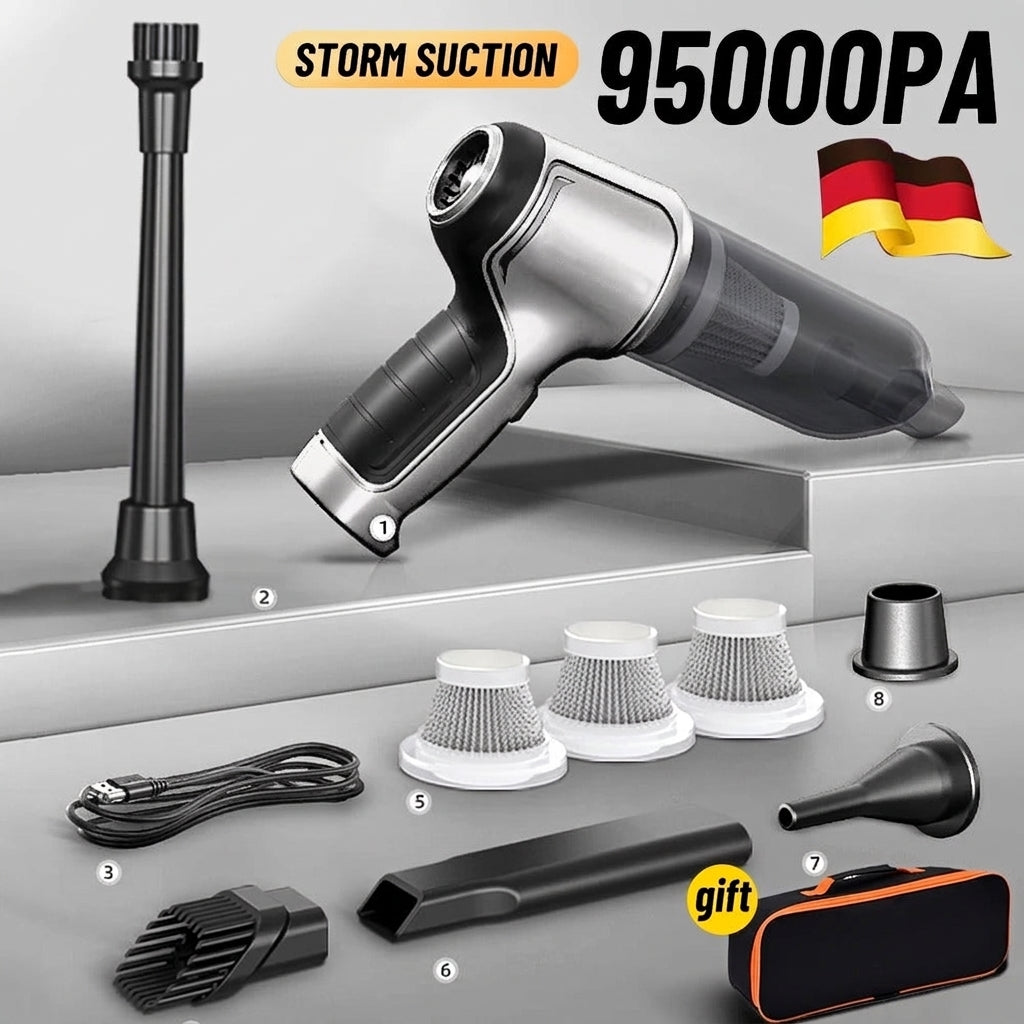 Wireless car vacuum cleaner with six accessories