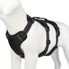 No-pull dog harness with reflective strips and adjustable fit - black