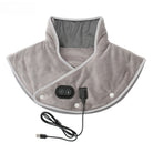Neck massager with adjustable heat and USB charging - gray