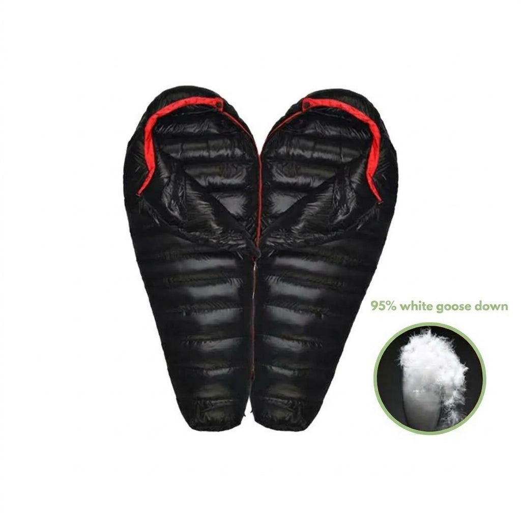 Sleeping bag with ripstop nylon and adjustable hood