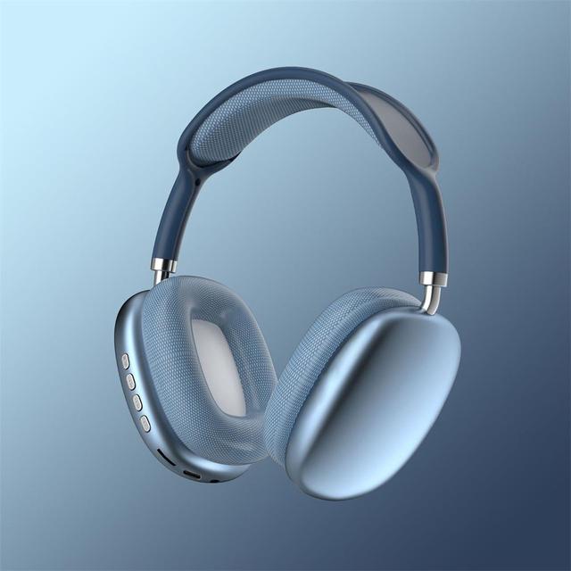 Wireless headphones with ANC and deep bass - sky blue