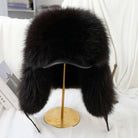 Winter hat with adjustable drawstring - blue