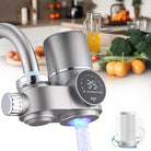 Faucet water filter with LED display and UV technology