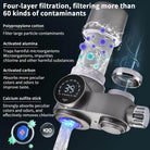 Faucet water filter with LED display and UV technology