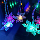 LED curtain lights with snowflake design for festive decor