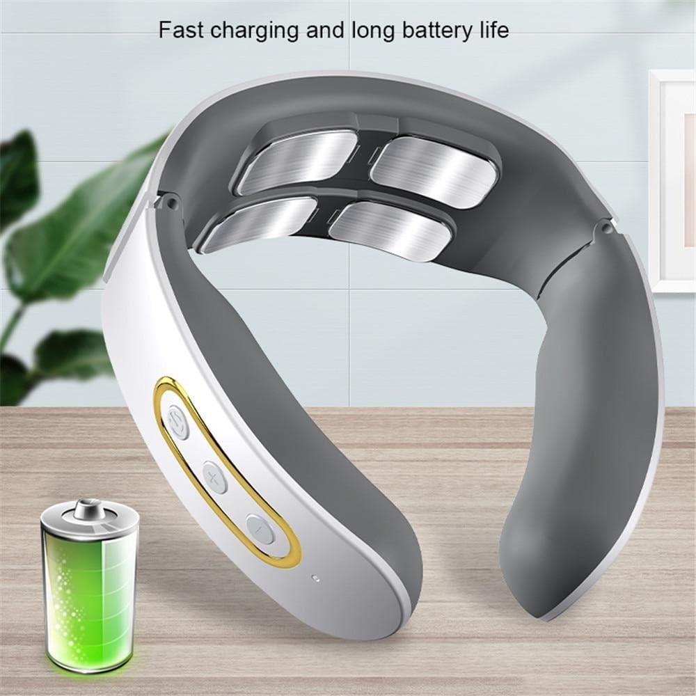 Neck and shoulder massager with TENS pulse and heat