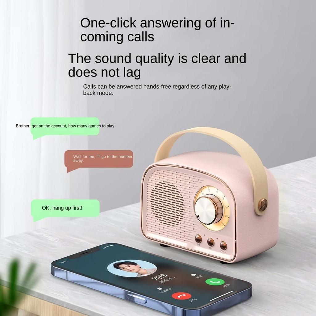 Vintage style Bluetooth speaker with wireless connectivity