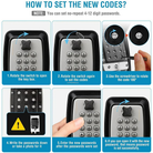 Wall mounted key lock box with combination code