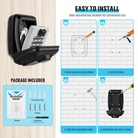 Wall mounted key lock box with combination code