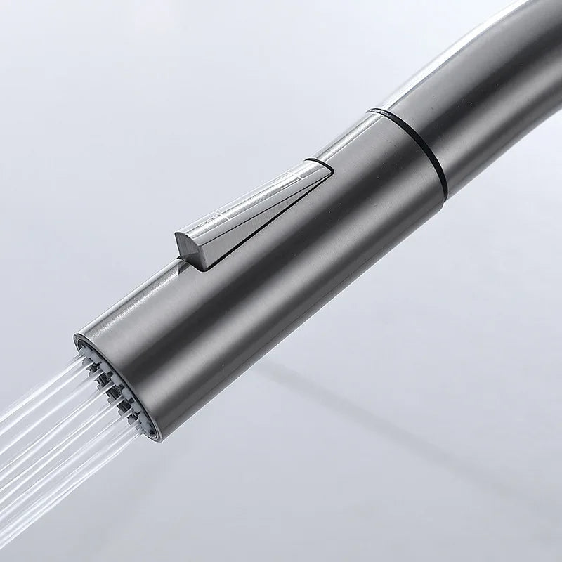 Sensor kitchen faucet with pull out sprayer