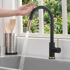 Sensor kitchen faucet with pull out sprayer - matte black