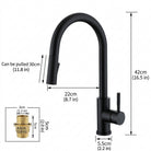 Sensor kitchen faucet with pull out sprayer