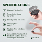 Invisible wireless sleep earbuds with Bluetooth 5.3 connectivity