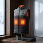 Heated vest with carbon fibre wire and 5000mAh battery - gray black
