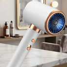 Ionic hair dryer with frizz control for smooth hair - white