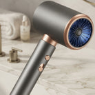 Ionic hair dryer with frizz control for smooth hair - black