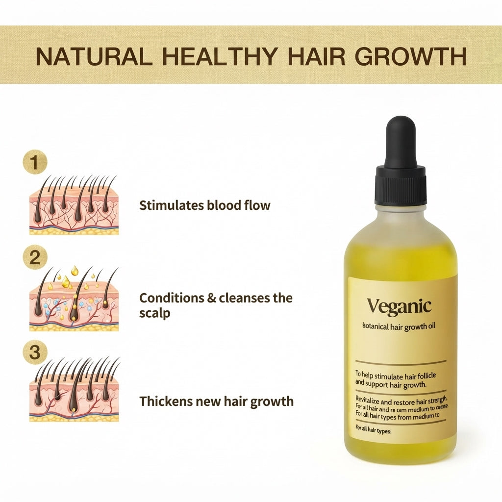 Hair oil for stronger, revitalised hair growth