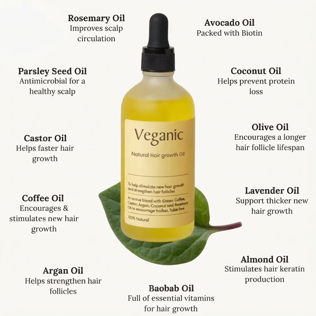 Hair oil for stronger, revitalised hair growth